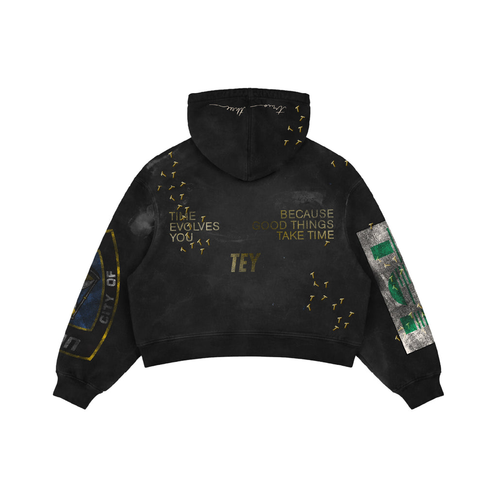 TEY ROSES BLACK HOODIE