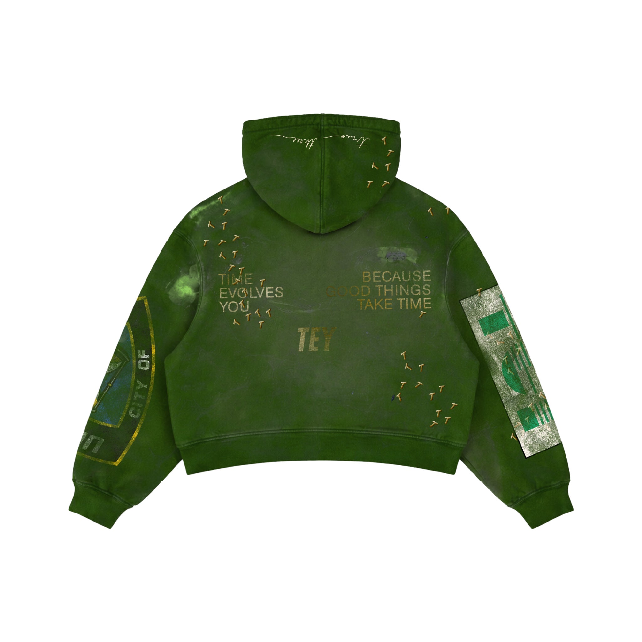 TEY ROSES GREEN HOODIE