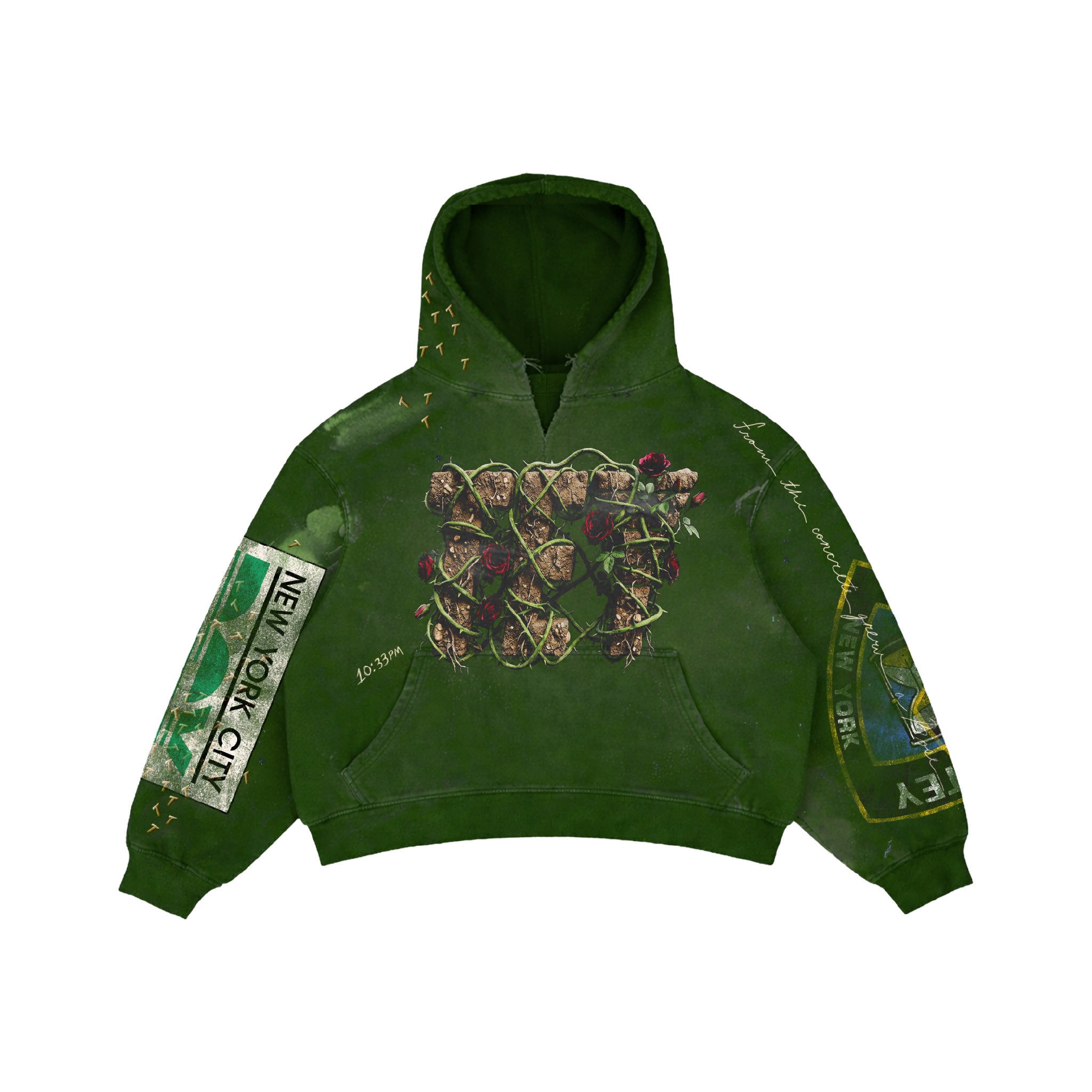 TEY ROSES GREEN HOODIE