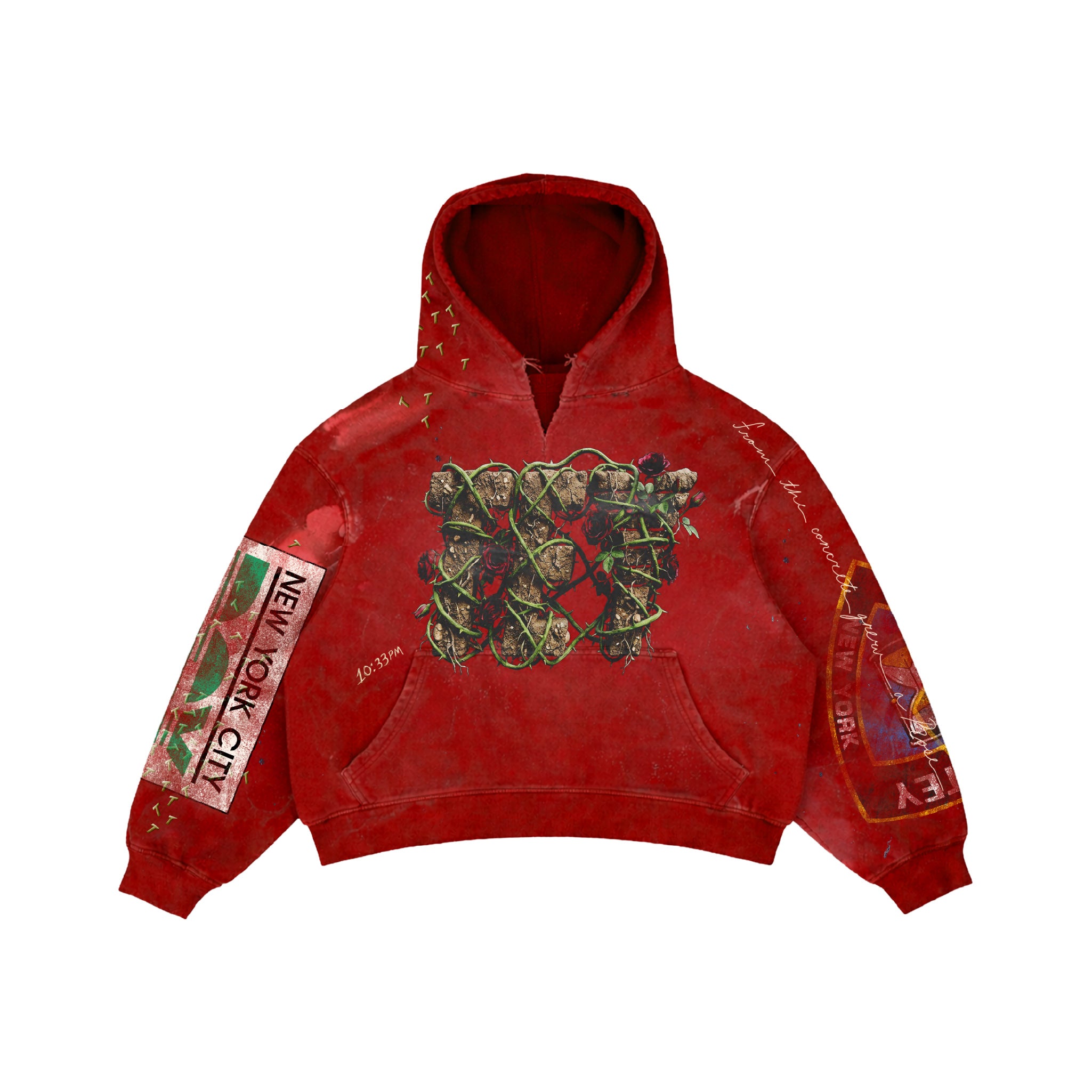 TEY ROSES RED HOODIE