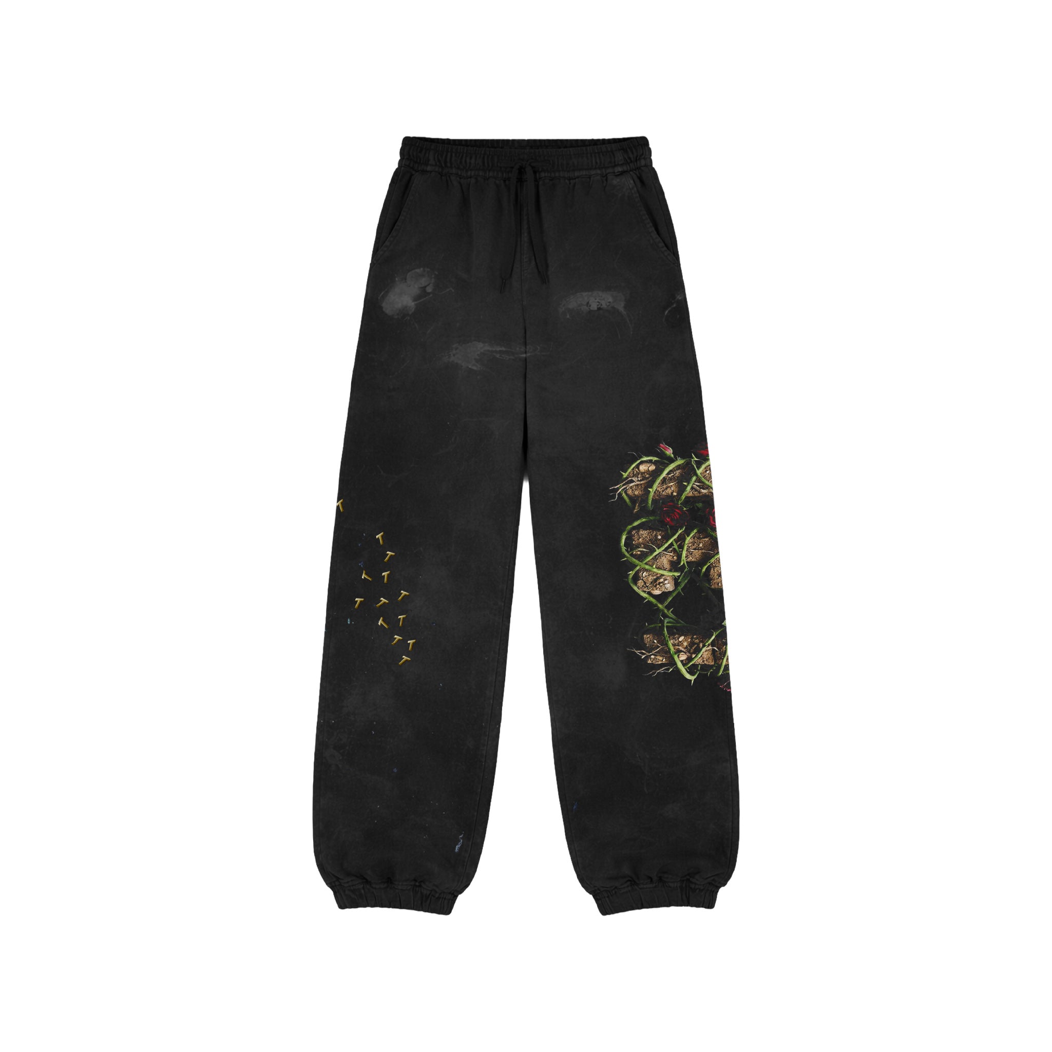 TEY ROSES BLACK SWEATPANTS