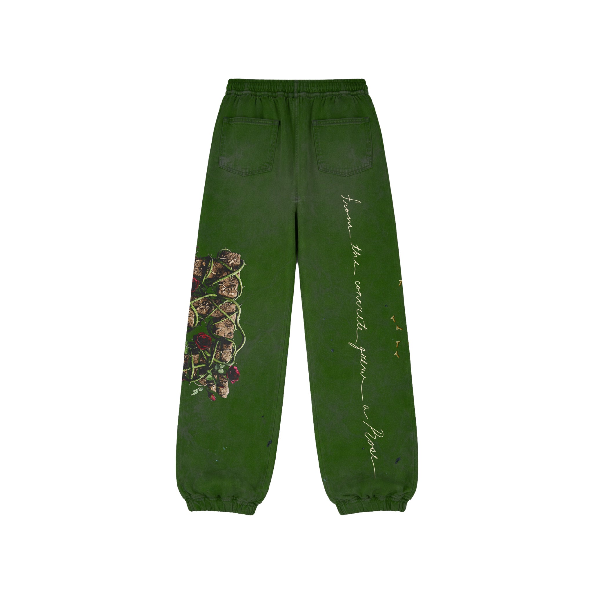 TEY ROSES GREEN SWEATPANTS