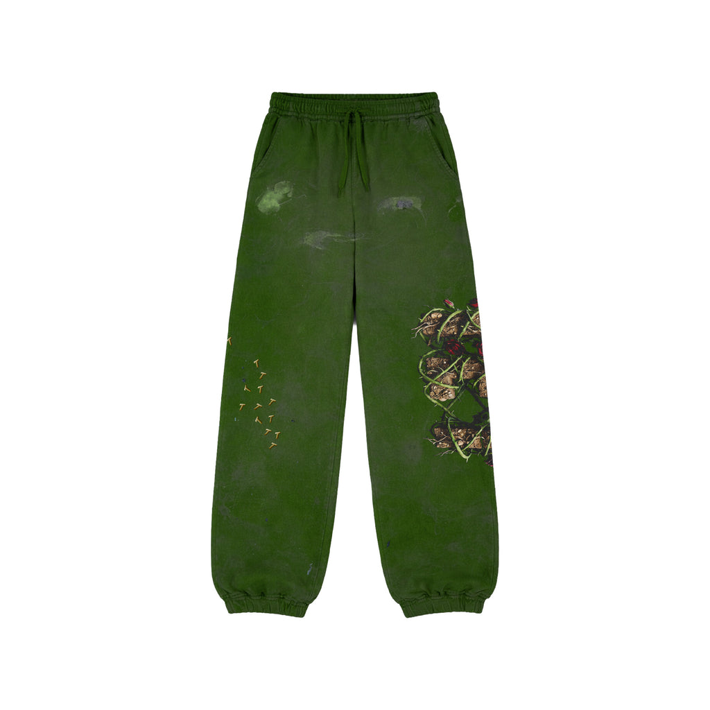 TEY ROSES GREEN SWEATPANTS
