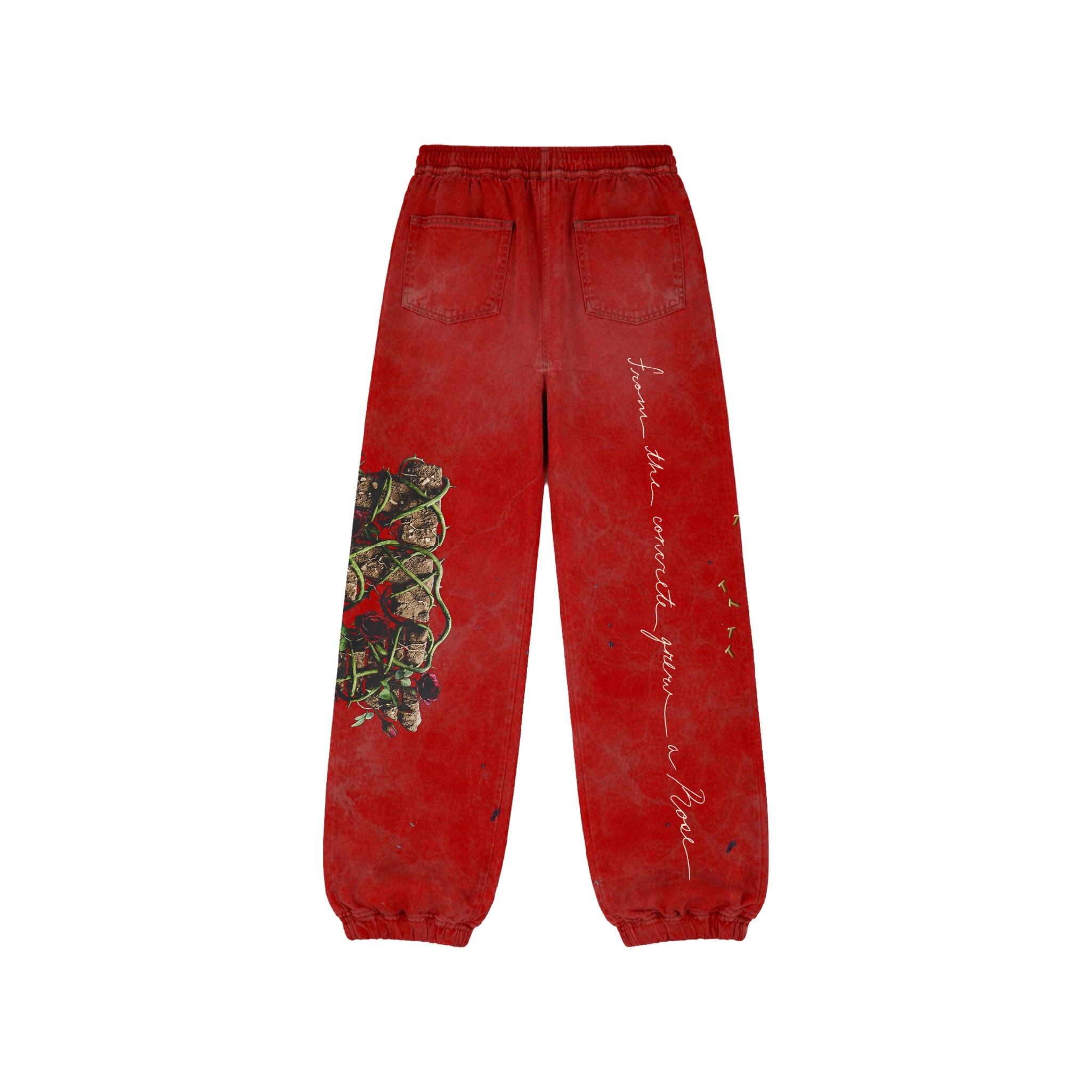 TEY ROSES RED SWEATPANTS